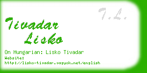 tivadar lisko business card